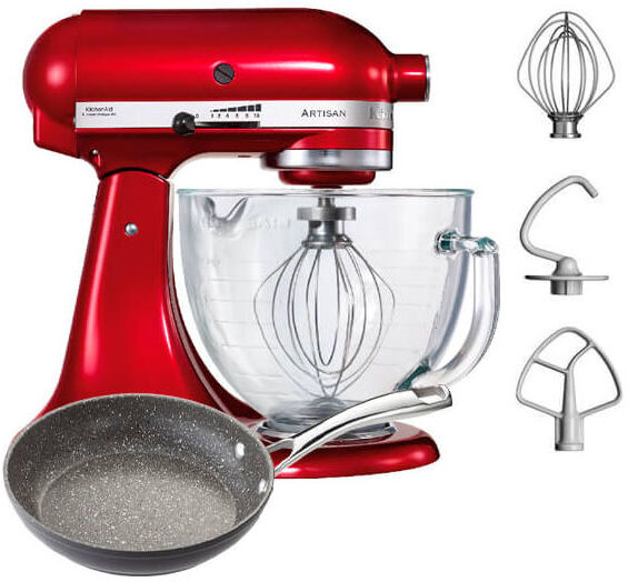 Artisan Mixer 156 Candy Apple with Glass Bowl with free Gift - Kitchenaid