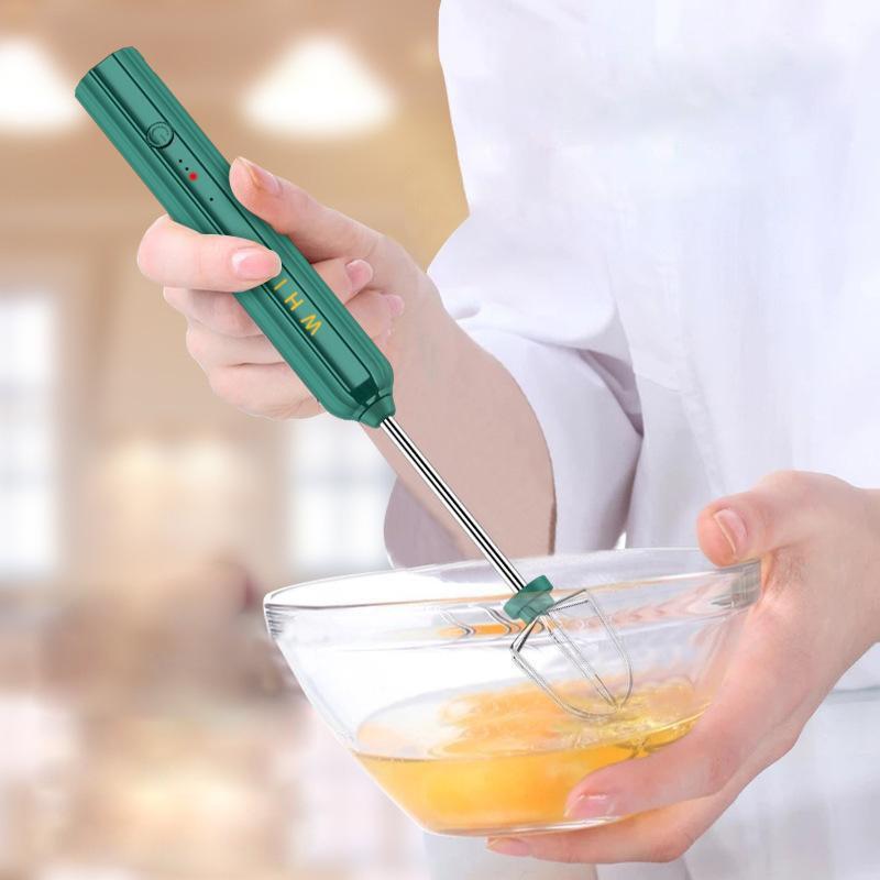 Billion Electric Stirrer Milk Frother Stainless Steel Foamer Handheld Mixer Egg Beater USB Charge Bubble Maker Mixer Kitchen Whisk Tool For Homemade Treats