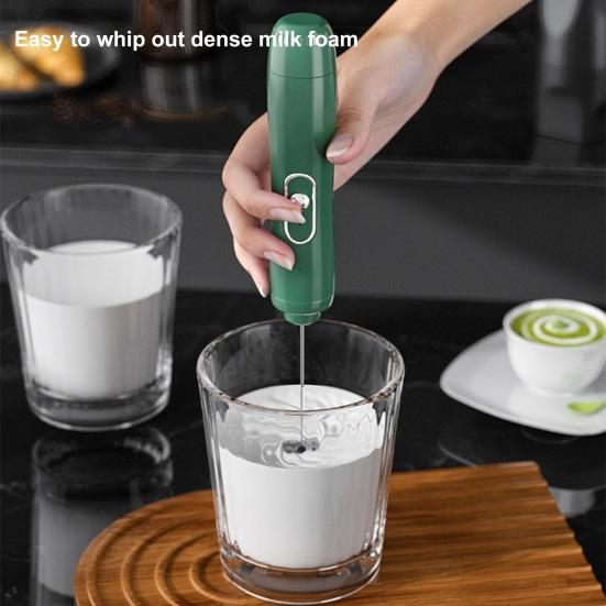 Practical Household Electric Milk Frother Handheld Mixer 3 Speeds Food-Grade Material Portable Egg Beater Coffee Tool