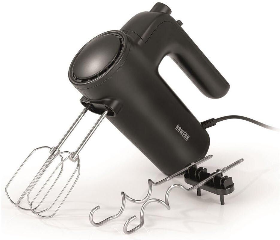 N8WERK Hand Mixer with 3 attachments - Black, 400W