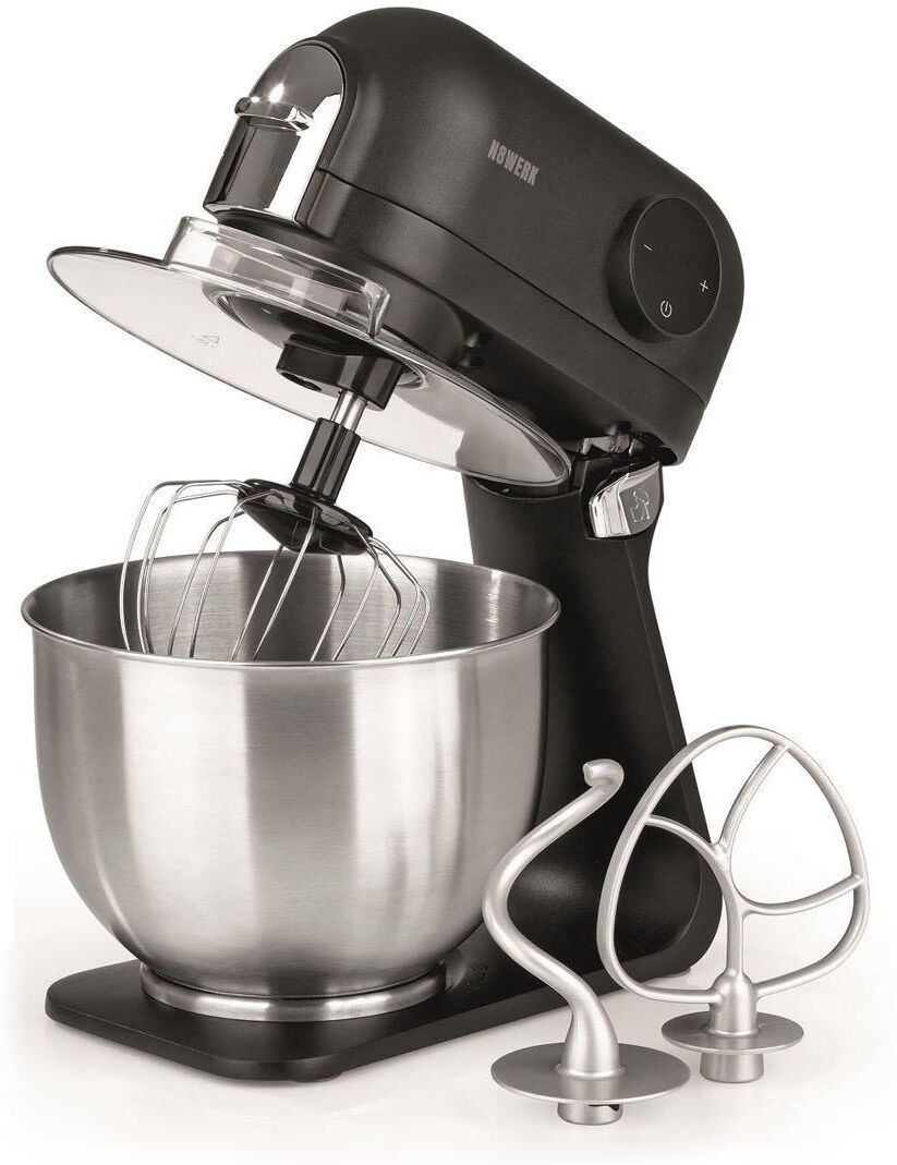 N8WERK Electric Mixer, 5L with 3 attachments - Black, 1200W