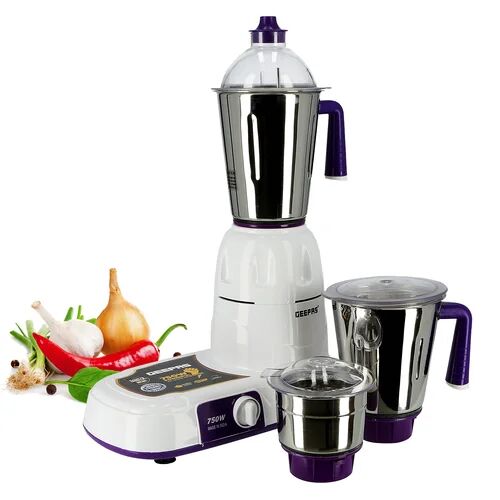 Geepas 3-In-1 Mixer Grinder with Stainless Steel Jar & Blade Geepas  - Size: 40cm H X 38cm W X 33cm D