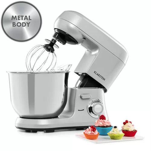 Klarstein Bella Robusta 6-Speed 5.5L Stand Mixer Klarstein Colour: Nickel  - Size: 46cm H X 57cm W X 63cm D