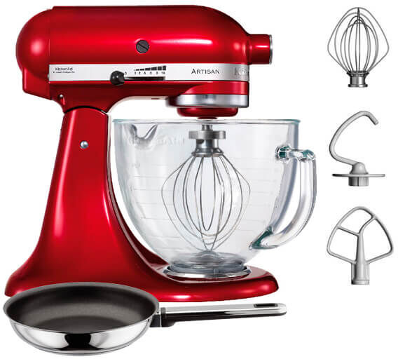 KitchenAid Artisan Mixer 156 Candy Apple with Glass Bowl with FREE Gift