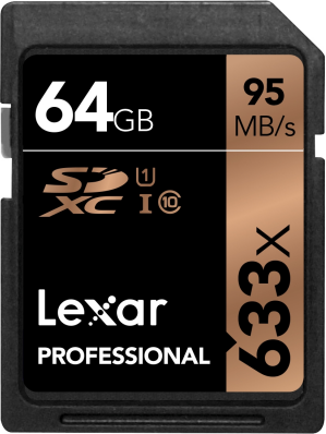 Lexar Professional 633x SDHC/SDXC UHS-I - 64GB 95MB/s