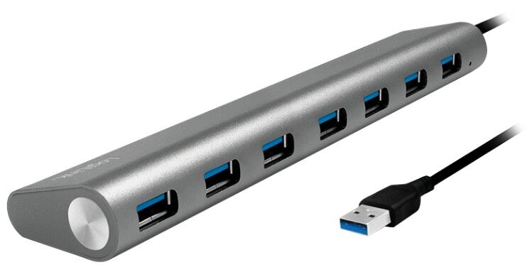 Logilink Hub USB 3.0 SuperSpeed 7 porte Alluminio Silver