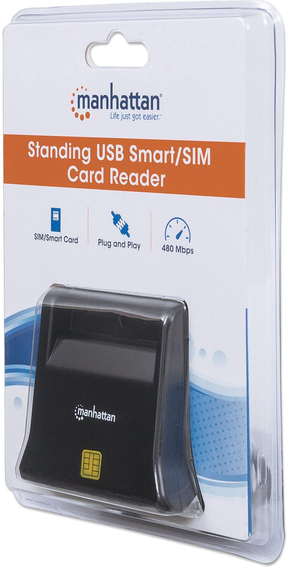 Manhattan Lettore di Schede Smart SIM Desktop Nero