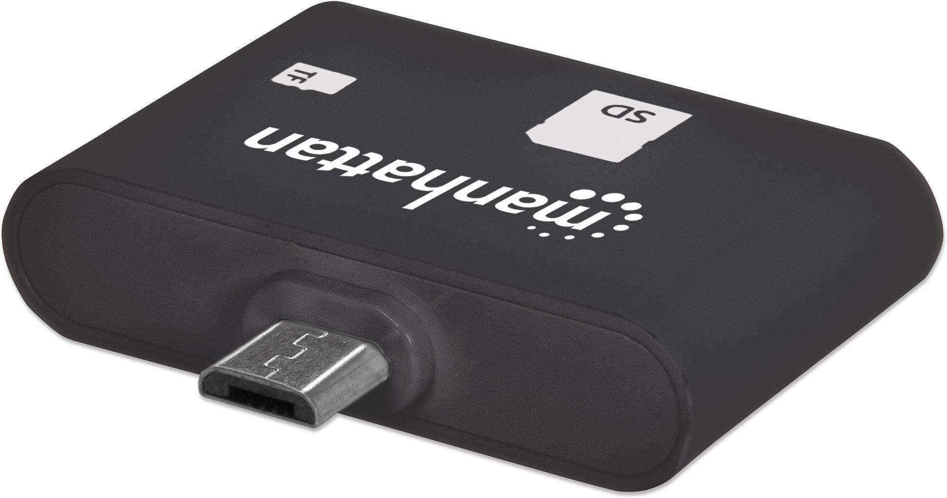 Manhattan Mini Lettore Micro USB di Memorie SD/MicroSD per Smartphone e...