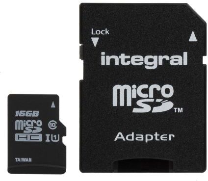 Integral Memory Micro SD  Class 10, UHS-1 U1 MicroSDHC, INMSDH16G10-90UNI