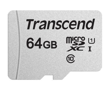 Transcend Micro SD  A1, Class 10, UHS-I U1, UHS-I U3, V30 MicroSDXC, TS64GUSD300S