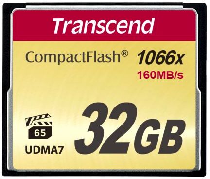 Transcend Scheda CompactFlash  CompactFlash 32 GB MLC -25 → +85°C 1000x, TS32GCF1000