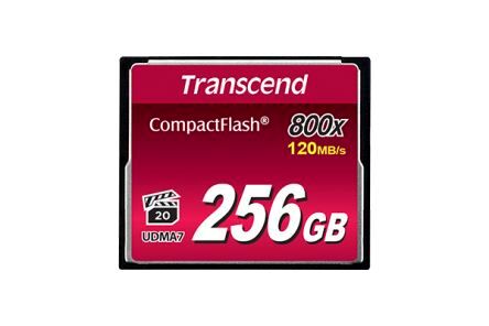 Transcend Scheda CompactFlash  CompactFlash 256 GB MLC -25 → +85°C 800x, TS256GCF800