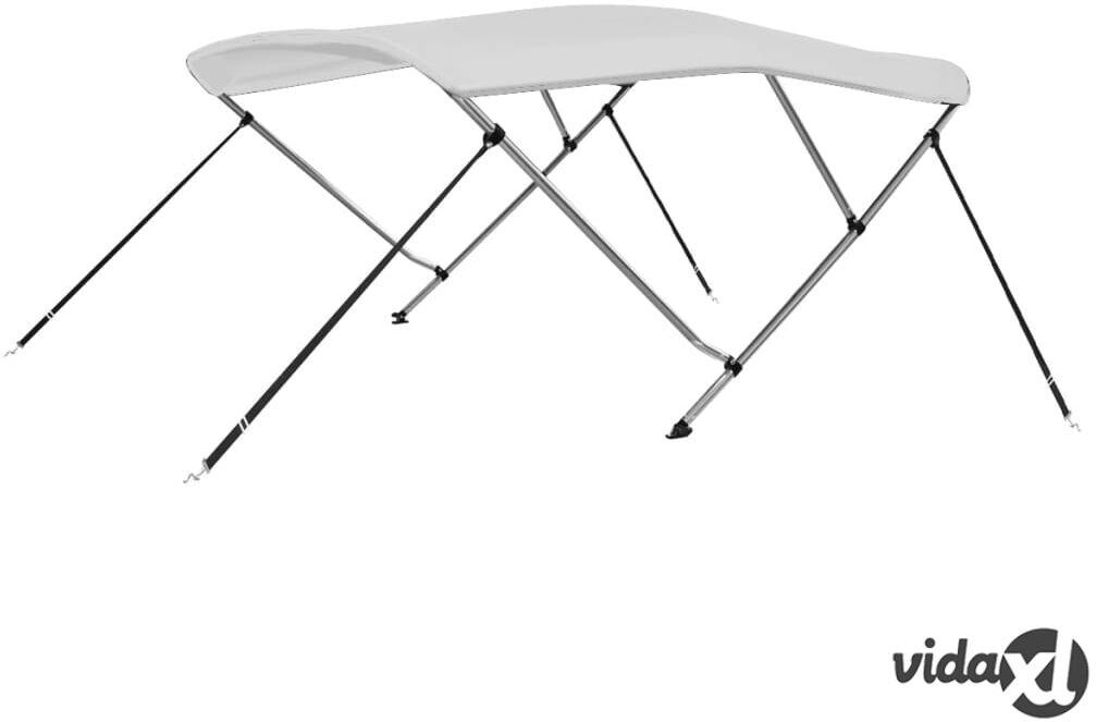 vidaXL 3 Bow Bimini Top White 183x196x137 cm