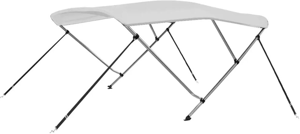 vidaXL Auvent bimini à 3 arceaux Blanc 183x140x137 cm