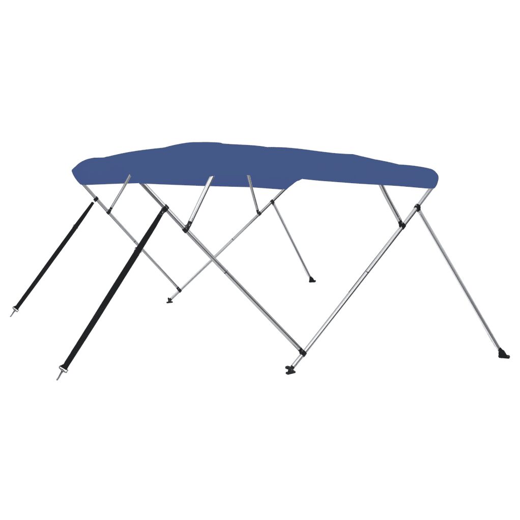 vidaXL Auvent Bimini à 4 arceaux Bleu 243x196x137 cm