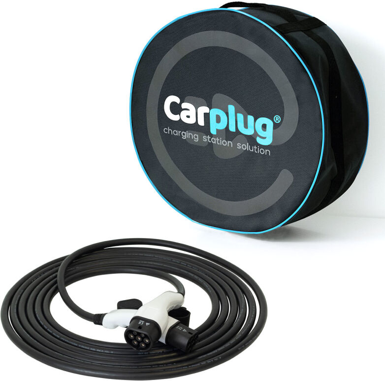 CARPLUG Câble de recharge - Type 2 - Type 2 - 10m - 7,4kW (1 phases 32A) - T2 T2 + Housse