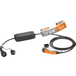 LAPP 64693 - Typ 2 Ladestation 22 kW, 3-ph, 32 A mit ohne Adapter-Stecker-Kab