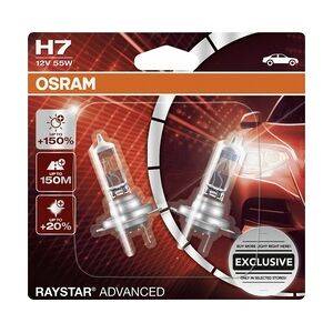 Osram Halogenlampe H7 Raystar Advanced  +150% 12V 60/55W