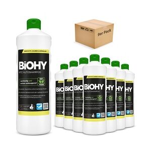 BiOHY KFZ Autoshampoo , Autowaschmittel, Auto Shampoo, Schaumreiniger 9er Pack (9 x 1 Liter Flasche)