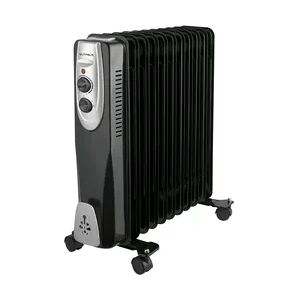 GUTFELS HR 32009 sw Oelradiator mit 11 Rippen und max. 2.500 Watt