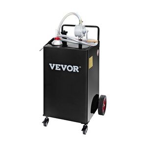 VEVOR Fuel Caddy Kraftstoffspeichertank 30 Gallonen 4 Räder mit manueller Pumpe, Schwarz