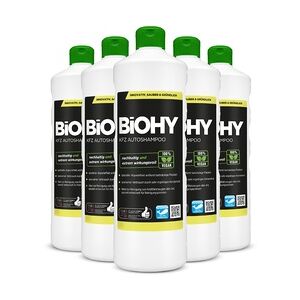 BiOHY KFZ Autoshampoo , Autowaschmittel, Auto Shampoo, Schaumreiniger 6er Pack (6 x 1 Liter Flasche)