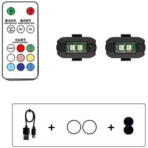 WOOSIEN 2 stücke Universal Led Anti-kollision Warnung Licht Mini Signal Licht Drohne Mit Strobe Licht 7 Farben