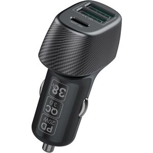 COFI 1453 38W Multi Port 2x usb 1x Typ-C Auto-Ladegerät kfz qc 3.0 Fast Charge schwarz