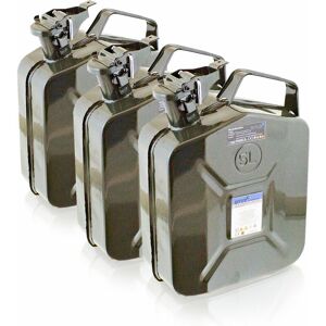 Bituxx - 3x 5 Liter Stahl Benzinkanister Kraftstoffkanister Kanister un Zulassung