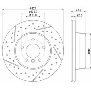 2 Bremsscheiben hinten pro High Carbon Hella pagid für bmw 1 Cabrio Coupe