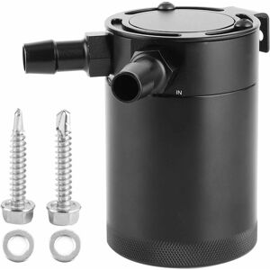 QIEDIE L Catch Can, Universal Storage Tank Zubehör. Mit 500ml Aluminiumlegierung Baffle für 2 Port Öl Sammlung Tank