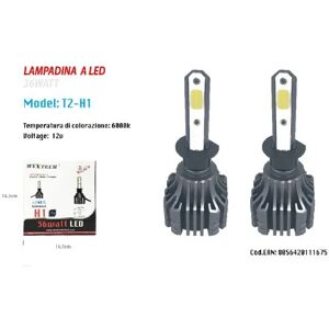 TRADE SHOP TRAESIO Paar led H1 autolampen weisses licht 6000K 10000LM 36W maxtech T2-H1