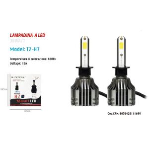 TRADE SHOP TRAESIO Paar H7 auto led glühbirnen weisses licht 6000K 10000LM 36W maxtech T2-H7