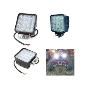 TRADE SHOP TRAESIO Extra leuchten 12V 16LED 48W strasse strassenleuchten quadrated 6000K IP68