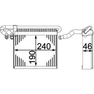 Verdampfer, Klimaanlage BEHR MAHLE AE 70 000P