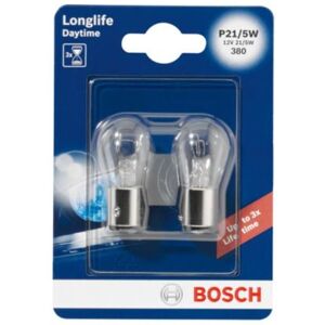 Glühlampe Sekundär BOSCH P21/5W Longlife Daytime 12V/5/21W, 2 Stück