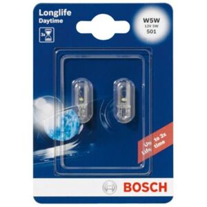 Glühlampe Sekundär BOSCH W5W Longlife Daytime 12V/5W, 2 Stück