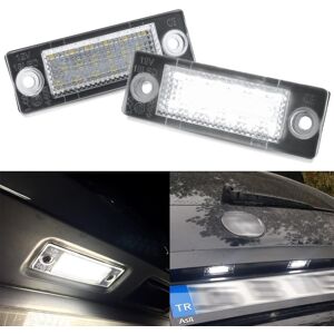 Podofo 2 Stücke Led Auto Anzahl Hintergrundbeleuchtung Lampe Kennzeichenbeleuchtung Lampe Für Skoda Superb Vw Mk5 Jetta Caddy Golf Plus Passat B5.5 B6 Transporter T5