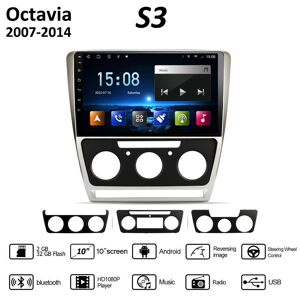 Yousui Auto Parts Drahtloses Android-Autoradio Carplay Für Skoda Octavia 2007-2014 Auto-Multimedia-Video-Player Navigation Gps Wifi Android 2 Din 2 + 32 Gb