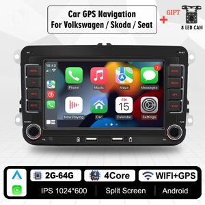 Icreative Neue 2 Din Autoradio Android Multimedia Player Carplay Auto Für Vw Volkswagen Golf Polo Tiguan Passat B7 B6 Seat Leon Skoda Octavia 2 + 64gb