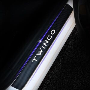 Panda Tech 4 Stück 4d-Carbonfaser-Vinyl-Aufkleber Für Renault Twingo, Auto-Einstiegsleisten, Tür-Stufen-Platte, Innenschutz, Auto-Zubehör