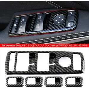 91340805ma8pfjg500 Carbon Fiber Abs Auto Fenster Lift-Taste Rahmen Aufkleber Für Mercedes Benz Abce Gle Gla Cla Glk Klasse W176 W204 W212 W166