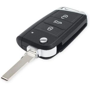 Car Key Accessories 3 Tasten Klapp-Flip-Fernbedienung Auto-Schlüsselanhänger Passend Für Vw Polo Golf 7 Tiguan Für Skoda Für Seat Ateca Leon Ibiza 2016–2019