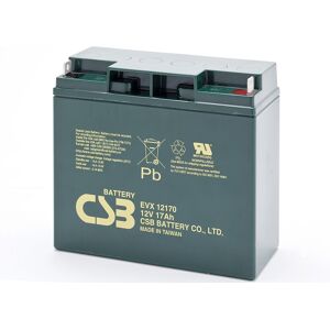 CSB-EVX12170 12 Volt AGM Bleiakku 17Ah, 181x76,2x167mm M5 Flachpol - M5 B/N Zyklenfest + Standby