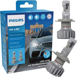 2x Philips Ultinon Pro6000 H4 Led Straßenzulassung P43t 12v +230% Led Lampen: Philips: 11342u6000x2