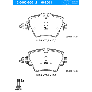 Ate Bremsbeläge Vorne (13.0460-2601.2) Für Mini Countryman Bmw 5 3 2 X1 X4 Z4 X2