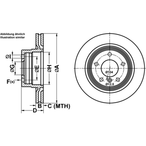 Ate Bremsscheibe Powerdisc 24.0320-0195.1 Belüftethinten Rechts Links Für Bmw 3 318 D I 316 1 120 320 325 118 323