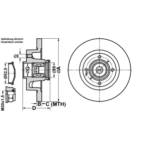 Ate Bremsscheibe 24.0110-0325.2 Vollhinten Rechts Links Für Renault Megane Ii 1.9 Dci 1.6 16v Scénic Hi-Flex 2.0 1.5 1.4 Turbo D Bifuel 130 Lpg