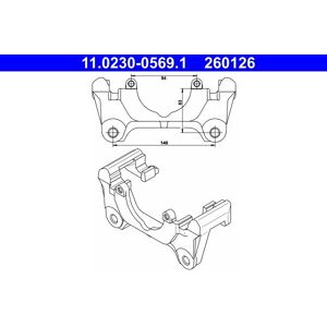 Ate Bremssattelhalter Vorne (11.0230-0569.1) Für Audi A6 C5 A4 B6 C6 Seat Exeo