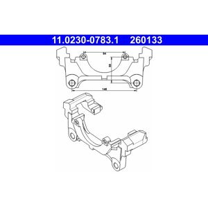 Ate Bremssattelhalter Vorne (11.0230-0783.1) Für Audi A4 Allroad B8 A5 Vw Passat